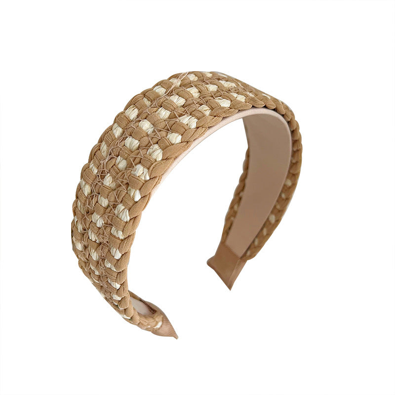 Wholesale Straw Braided Wide Brim Headband
